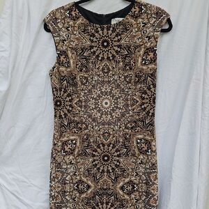 Boho Print Sheath Midi Dress